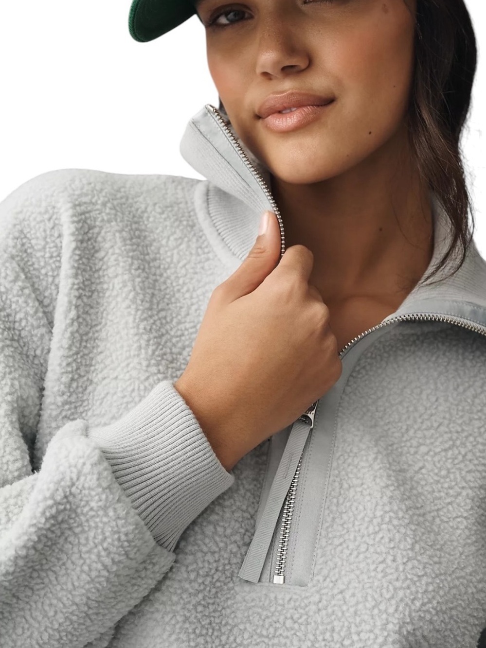 Varley Roselle Half-Zip Fleece Pullover Top Sweatshirt Pearl Blue Size S - Picture 3 of 15